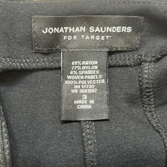 Skirt Johnathan Saunders Black 2 Tone with Stretch and Zipper - Picture 4 of 8